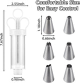 Filled Egg Syringe Injector with Dosing Syringe White