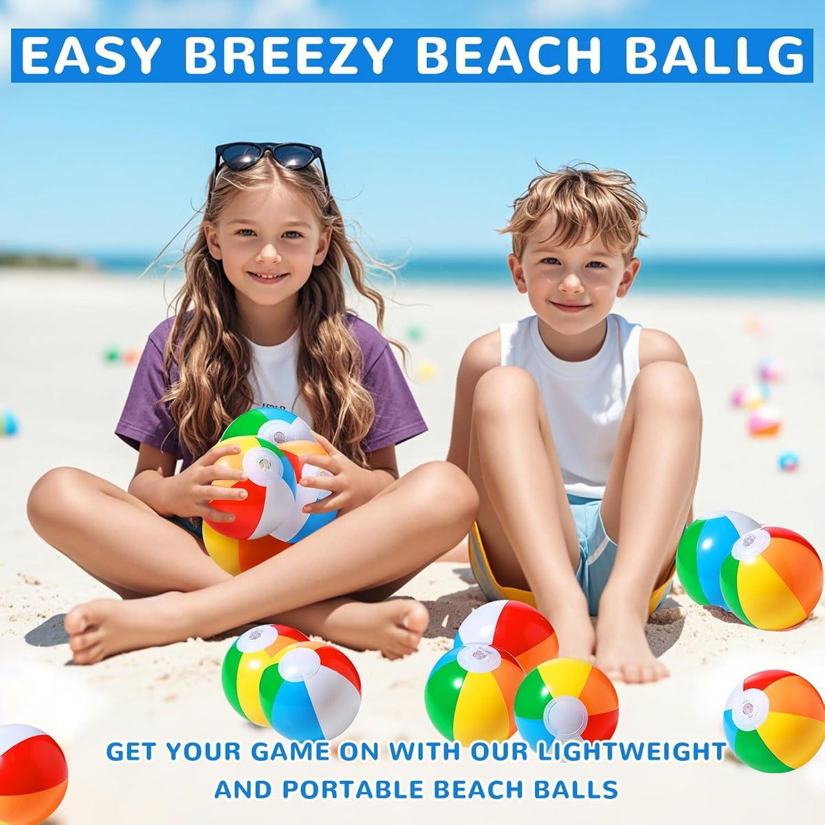 28 Piece Inflatable Mini Beach Ball Set, 13 cm