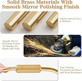 18 Piece Brass Keyring Set with U Rings and Screw Lock Gold