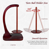 1 Piece Wooden Yarn Holder Magnetic Rotating for Crochet and Knitting Holds up to 500 g - Top-Down View