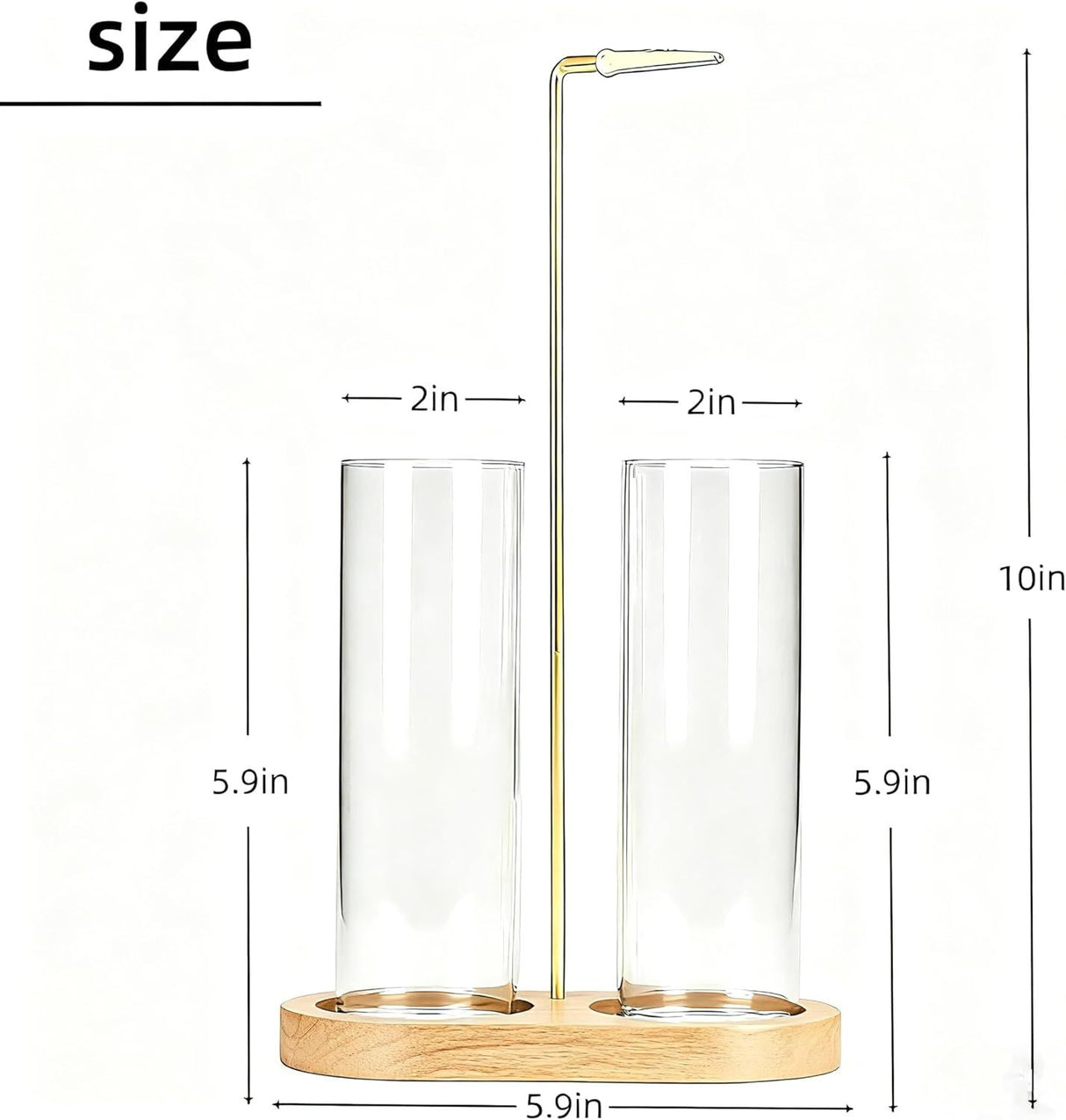 1 Piece Glass Incense Holder with Ash Catcher Wood and Glass