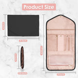 Foldable Travel Jewelry Organizer Black, 43 x 23 cm - Front View