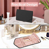 Foldable Travel Jewelry Organizer Black, 43 x 23 cm - 45-Degree Angle