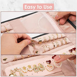 Foldable Travel Jewelry Organizer Black, 43 x 23 cm - Rear View
