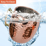 4 Piece Moscow Mule Mug Set Hammered Copper Look, 500 ml