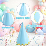 24 Piece Pastel Party Hats, 16 cm