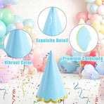 24 Piece Pastel Party Hats, 16 cm
