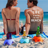 10 Piece Plastic Beach Cup Holders Multicolor