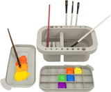 Brush Cleaner with Palette Grey for Acrylic and Watercolor