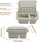 Brush Cleaner with Palette Grey for Acrylic and Watercolor