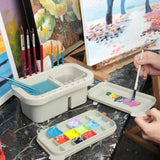 Brush Cleaner with Palette Grey for Acrylic and Watercolor