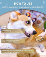 Trywise Dog and Cat Brush Wooden Handle, Size S - Top-Down View