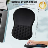 Ergonomic Memory Foam Mouse Pad with Wrist Rest Ocean Blue