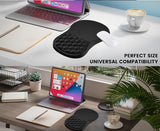 Ergonomic Memory Foam Mouse Pad with Wrist Rest Ocean Blue - Close-Up Angle