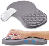 Ergonomic Memory Foam Mouse Pad with Wrist Rest Grey