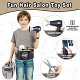 Children Hairdresser Toy Set with Tool Belt Ages 3 and Up - 45-Degree Angle