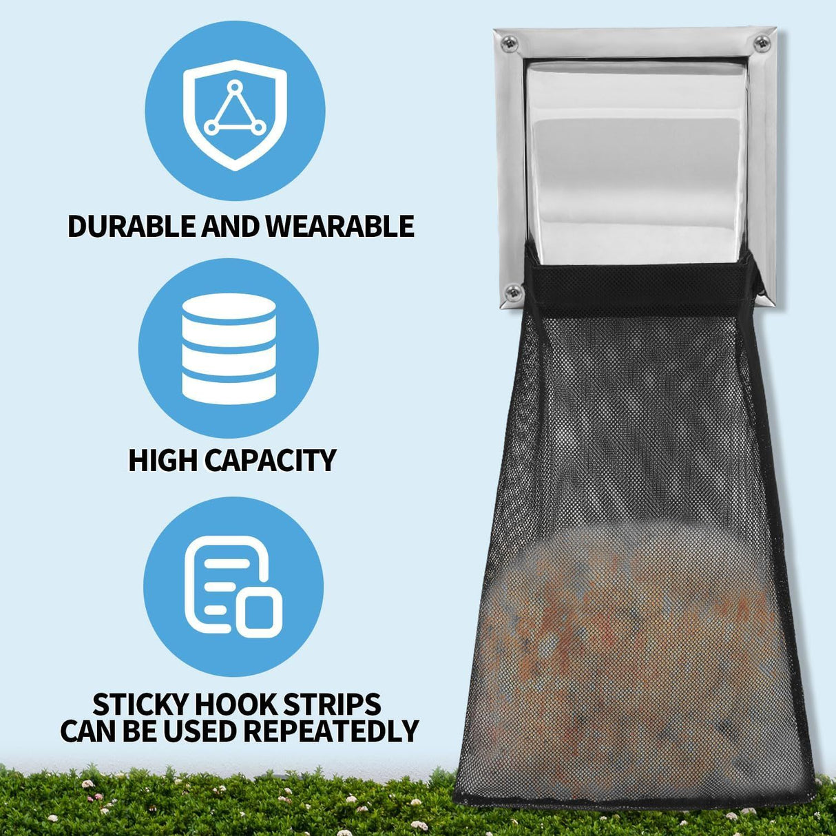 6 Piece Dryer Lint Catcher Bag for Outdoor Vent