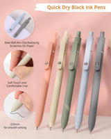44 Piece School Supplies Set with Pencil Case Pastel Highlighters and Gel Pens Pink, 22 x 10.5 x 6.5 cm