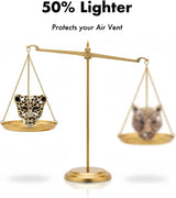 2pcs Bling Leopard Car Air Freshener Vent Clip, Black and Gold Cheetah Print Car Accessories, Sparkly Rhinestones Car Decor for Women