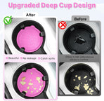 Car Cup Holder Coaster, Silicone Cup Holder Insert, Universal Non-Slip Cup Holders, Car Accessories Interior for Women and Man 4 Pack Pink
