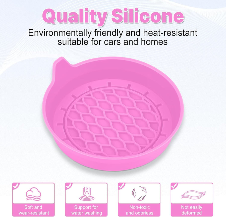 Car Cup Holder Coaster, Silicone Cup Holder Insert, Universal Non-Slip Cup Holders, Car Accessories Interior for Women and Man 4 Pack Pink