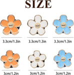 6pcs Flowers Car Air Freshener Vent Clips,Blue Orange White Daisy Air Vent Clip Car Accessories for Women,3.3cm/3cm Flowers Vehicle Decor Refillable Diffuser