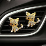 Bling Rhinestone Car Air Vent Clip,Car Air Freshener Vent Clips,Car Air Conditioning Outlet Clip Decorative,Bling Car Accessories Car Interior Decoration Charm,Cute Car Decor - Front View