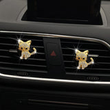 Bling Rhinestone Car Air Vent Clip,Car Air Freshener Vent Clips,Car Air Conditioning Outlet Clip Decorative,Bling Car Accessories Car Interior Decoration Charm,Cute Car Decor - Side View