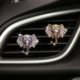 Bling Rhinestone Elephants Head Car Air Vent Clip Dashboard Outlet Clip Air Freshener Vent Clips Decorative Cute Car Decor
