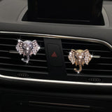 Bling Rhinestone Elephants Head Car Air Vent Clip Dashboard Outlet Clip Air Freshener Vent Clips Decorative Cute Car Decor