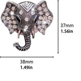 Bling Rhinestone Elephants Head Car Air Vent Clip Dashboard Outlet Clip Air Freshener Vent Clips Decorative Cute Car Decor - 45-Degree Angle