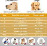 Dog Muzzle, Soft Breathable Dog Muzzles Suitable Dogs, Adjustable Basket Muzzles Prevents Chewing and Biting for Grooming Trimming Training(M) - Rear View