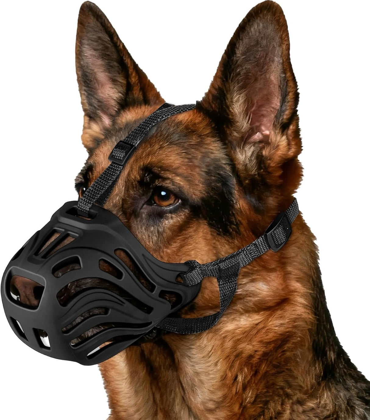 Dog Muzzle, Soft Breathable Dog Muzzles Suitable Dogs, Adjustable Basket Muzzles Prevents Chewing and Biting for Grooming Trimming Training(XXL)