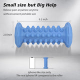 Plantar Fasciitis Relief,Foot Roller,Foot Massager Roller for Plantar Fasciitis,Deep Tissue Muscle Massage,Arch and Heel Pain Relief,Portable Reflexology Tool-Blue - Top-Down View