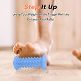 Plantar Fasciitis Relief,Foot Roller,Foot Massager Roller for Plantar Fasciitis,Deep Tissue Muscle Massage,Arch and Heel Pain Relief,Portable Reflexology Tool-Blue - Rear View