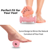 Plantar Fasciitis Relief,Foot Roller,Foot Massager Roller for Deep Tissue Muscle Massage,Portable Reflexology Tool-Pink - Front View