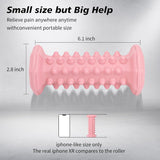 Plantar Fasciitis Relief,Foot Roller,Foot Massager Roller for Deep Tissue Muscle Massage,Portable Reflexology Tool-Pink - Top-Down View