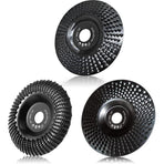 125mm Wood Carving Disc Set of 3, Angle Grinder Wheels for Wood Shaping, Grinding & Cutting, 7/8‑Inch Arbor Bore