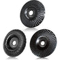 125mm Wood Carving Disc Set of 3, Angle Grinder Wheels for Wood Shaping, Grinding & Cutting, 7/8‑Inch Arbor Bore