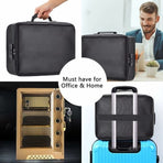 Fireproof Document Bag with Lock, Waterproof Safe Storage Pouch for Home, Office and Travel