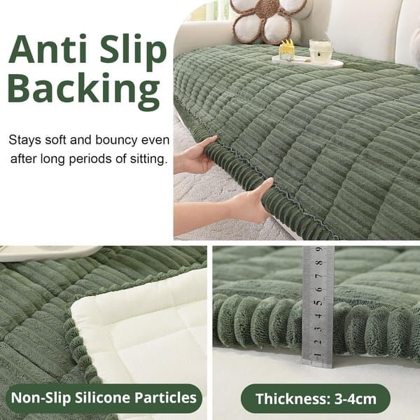 Pet Friendly Sofa Cover for Dogs, Washable Anti-slip Sofa Protector Mat, Dog Couch Cushion for Sofa, 60 x 90CM, Green