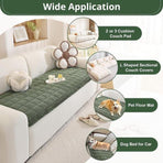 Pet Friendly Sofa Cover for Dogs, Washable Anti-slip Sofa Protector Mat, Dog Couch Cushion for Sofa, 60 x 90CM, Green