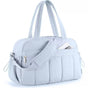 Puffer Duffle Bag with Wet Compartment, Compact Weekender Sports Travel Bag for Men & Women, 40x20x28cm, Blue