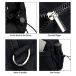Puffer Duffle Bag with Wet Compartment, Compact Weekender Sports Travel Bag for Men & Women, 40x20x28cm, Black