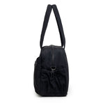 Puffer Duffle Bag with Wet Compartment, Compact Weekender Sports Travel Bag for Men & Women, 40x20x28cm, Black