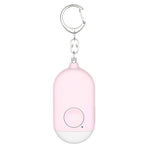 Pink Rechargeable Personal Alarm Keychain, Self Defence Safety Alarm with LED Flashlight, Portable Emergency Security Siren for Women Kids Elderly
