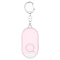 Pink Rechargeable Personal Alarm Keychain, Self Defence Safety Alarm with LED Flashlight, Portable Emergency Security Siren for Women Kids Elderly