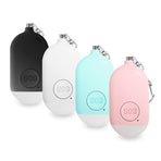 Pink Rechargeable Personal Alarm Keychain, Self Defence Safety Alarm with LED Flashlight, Portable Emergency Security Siren for Women Kids Elderly