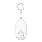 White Rechargeable Personal Alarm Keychain, Self Defence Safety Alarm with LED Flashlight, Portable Emergency Security Siren for Women Kids Elderly