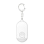 White Rechargeable Personal Alarm Keychain, Self Defence Safety Alarm with LED Flashlight, Portable Emergency Security Siren for Women Kids Elderly